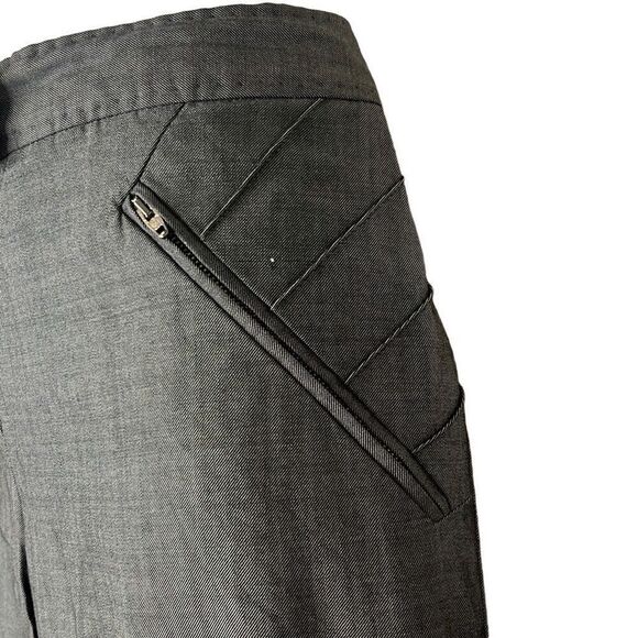 Stella McCartney 40 US 4 100% Wool Dress Pants Gray Zipper Pockets Wide Leg - Picture 5 of 12